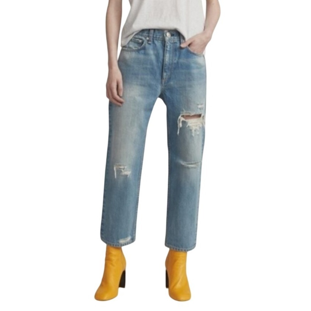 RAG & BONE Hell with Holes Boy Jeans Loose Fit Baggy Distressed Sz 24‎